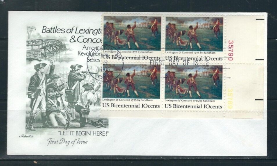 Battles of Lexington and Concord first-day cover